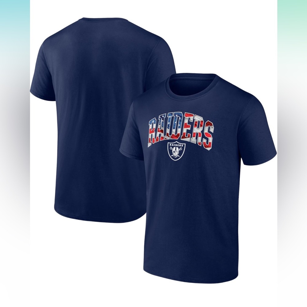 Navy Blue Fanatics Football Men’s Las Vegas Raiders Banner Wave T-shirt